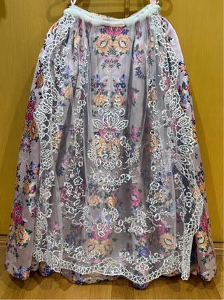 Traje de Fallera Rosa y Morado