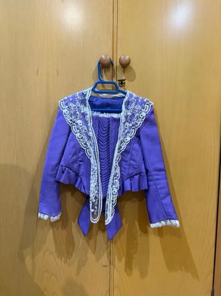 Traje de Fallera Rosa y Morado