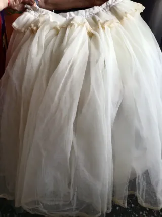 Cancán de fallera niña blanco