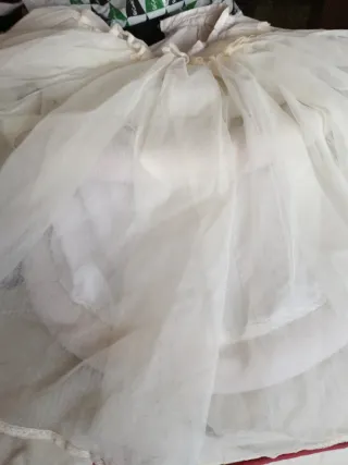 Cancán de fallera niña blanco