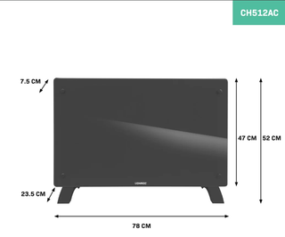Termoconvettore Elettrico Grigio 2000W WiFi