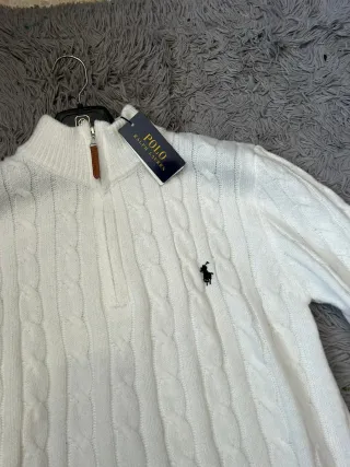 Jersey Polo Ralph Lauren Blanco Cable Knit