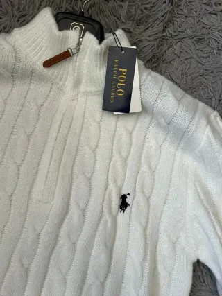 Jersey Polo Ralph Lauren Blanco Cable Knit