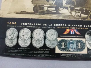 Set Guerra Hispano-Americana Cubana plata