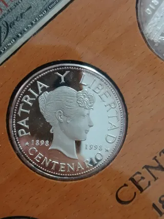 Set Guerra Hispano-Americana Cubana plata