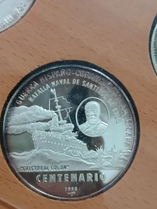 Set Guerra Hispano-Americana Cubana plata