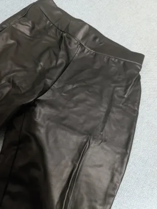 Leggings efecto cuero negros