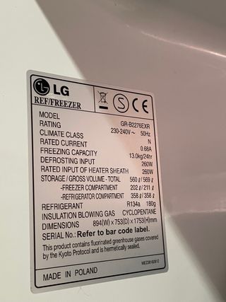 Nevera LG Acero Inoxidable Americana