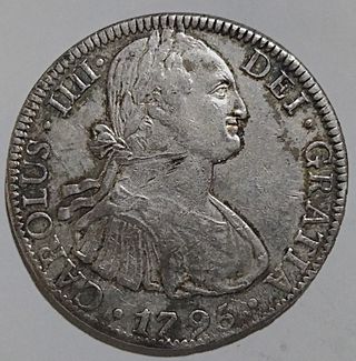 8 Reales Carlos IIII 1795 Plata