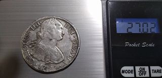 8 Reales Carlos IIII 1795 Plata