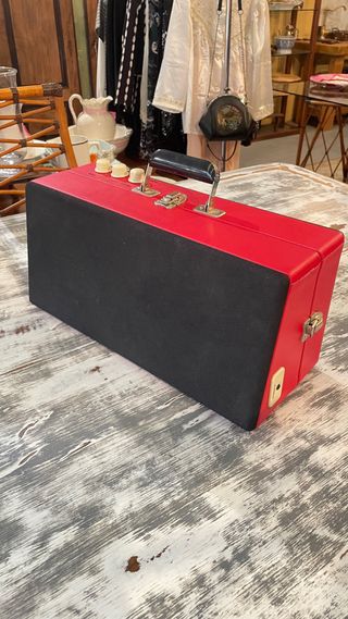 Giradischi Vintage USB Rosso Nero