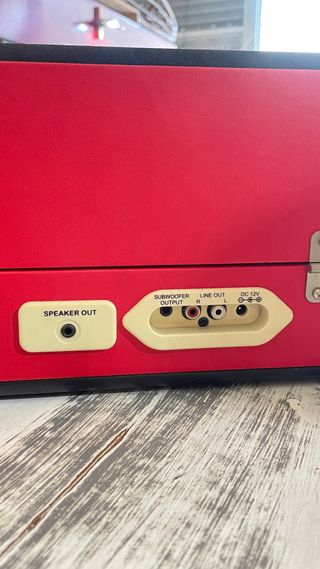 Giradischi Vintage USB Rosso Nero