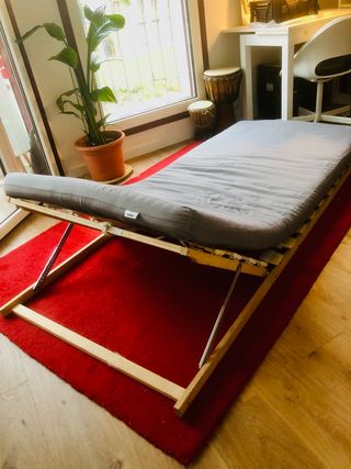 Somier elevable Ikea Sultan Lovene + Colchón