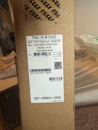 MSI Thin 15 B12UC-1839XES i7-12650H/16G +3050 tarj
