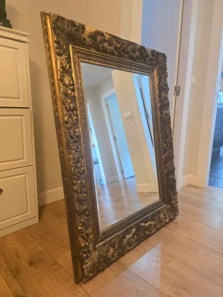 ESPEJO LUJO MADERA DORADO