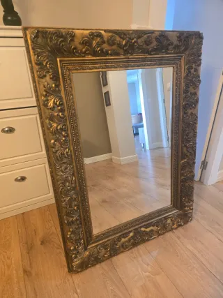 ESPEJO LUJO MADERA DORADO