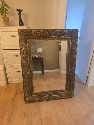 ESPEJO LUJO MADERA DORADO