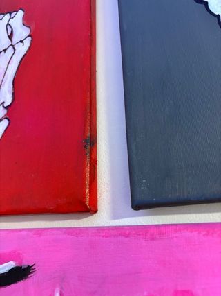 Conjunto 3 lienzos esqueleto manos