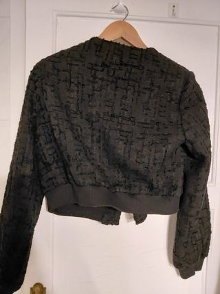 Chaqueta Zara Negra Bomber Elegante