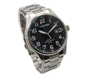 RELOJ CALYPSO K5860 CORREA ACERO ESFERA NEGRA