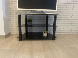 Mesa TV Cristal Negro Templado