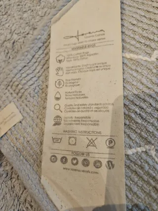 Alfombra infantil estrellas azul y blanco