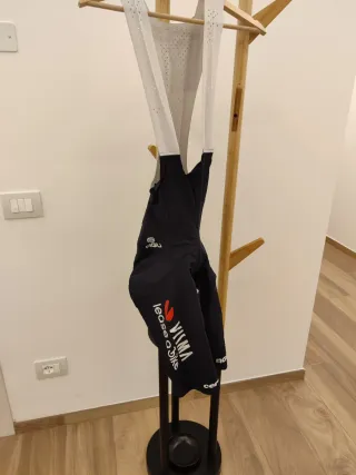 Pantaloncini salopette ciclismo donna Visma Lease