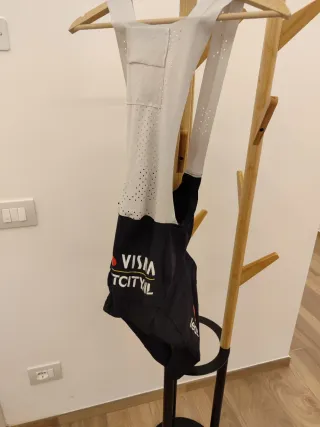 Pantaloncini salopette ciclismo donna Visma Lease