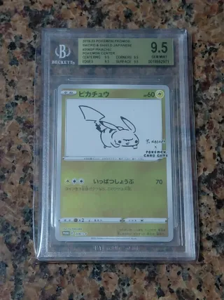 Pikachu Yu Nagaba BGS 9.5 Carta Pokemon