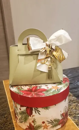 Mini Borsetta Verde Matcha con Portachiavi