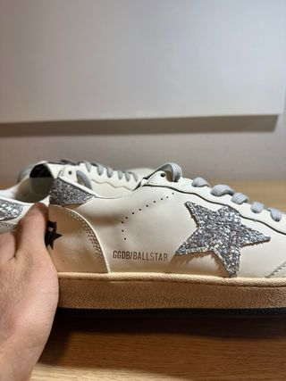 Golden Goose Sneakers Blancas y Plateadas