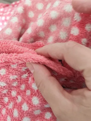 Pijama rosa lunares blancos Talla L