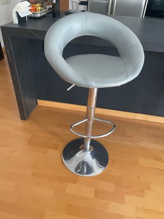 Taburete de piel sintética de altura regulable