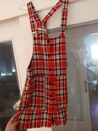 Falda Peto Easy Wear Cuadros Rojo Talla XS