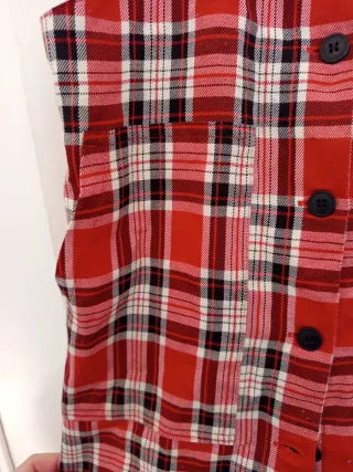 Falda Peto Easy Wear Cuadros Rojo Talla XS