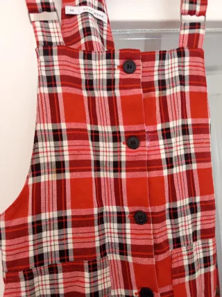 Falda Peto Easy Wear Cuadros Rojo Talla XS