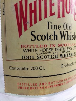 Garrafa White Horse Scotch Whisky Vazia