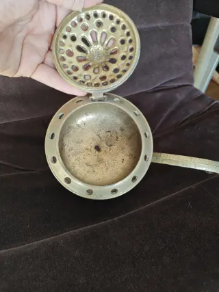 Pebetero latón años 60 incienso incensario