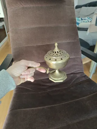 Pebetero latón años 60 incienso incensario