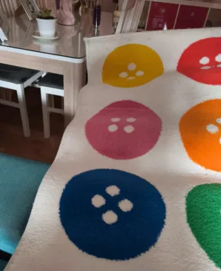 Alfombra Ikea Botones Grandes Multicolor