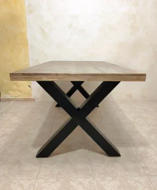 Mesa Comedor Industrial Madera y Metal