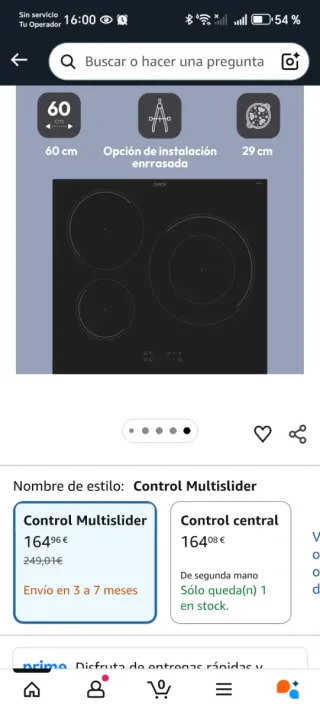 Placa inducción Candy nueva sin estrenar