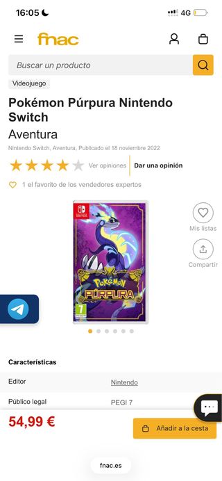 Pokémon Púrpura Nintendo Switch