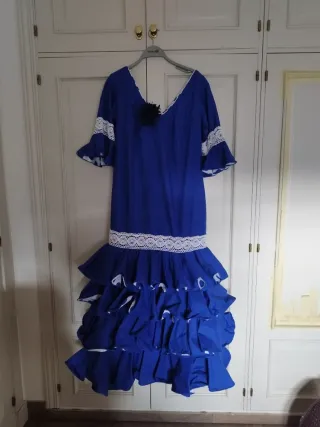 Traje Flamenca Talla 44 Azul