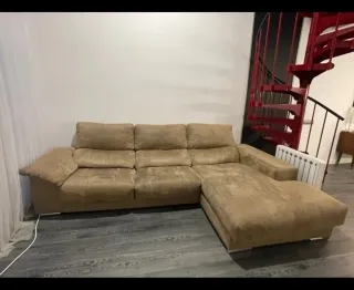 Sofá modular beige/marrón