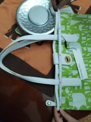 Bolso Verano Calvin Klein Jeans Verde Blanco