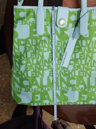 Bolso Verano Calvin Klein Jeans Verde Blanco