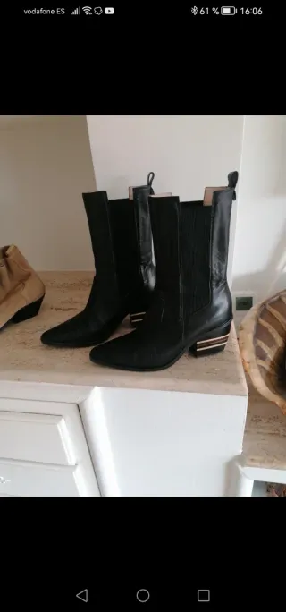 Botines Hispanitas Negros Talla 36