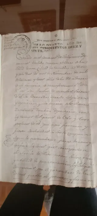 Escrituras de 1817