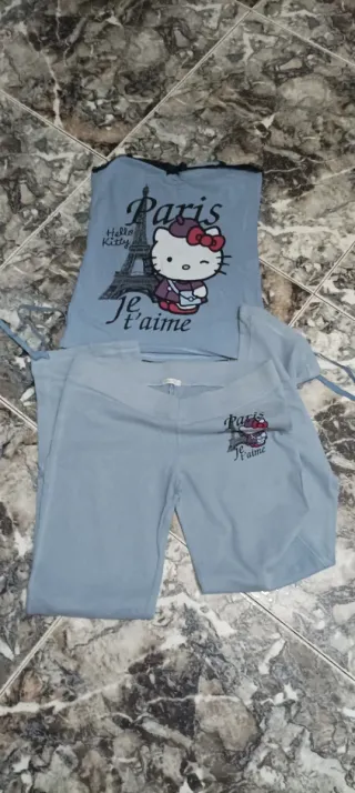 Pijama Hello Kitty Paris Azul de Women'secret